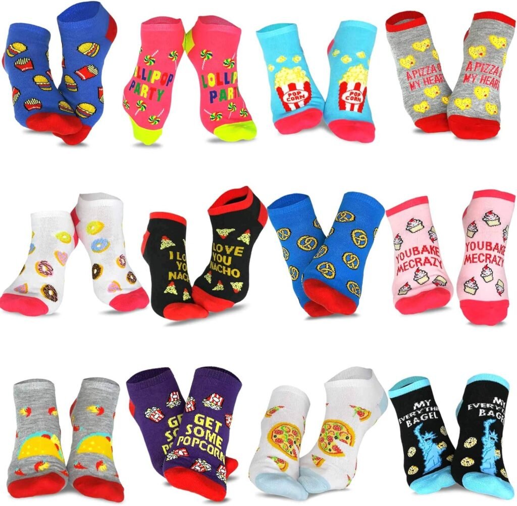 TeeHee Mens Fashion No Show/Low cut Fun Socks 12 Pairs Packs