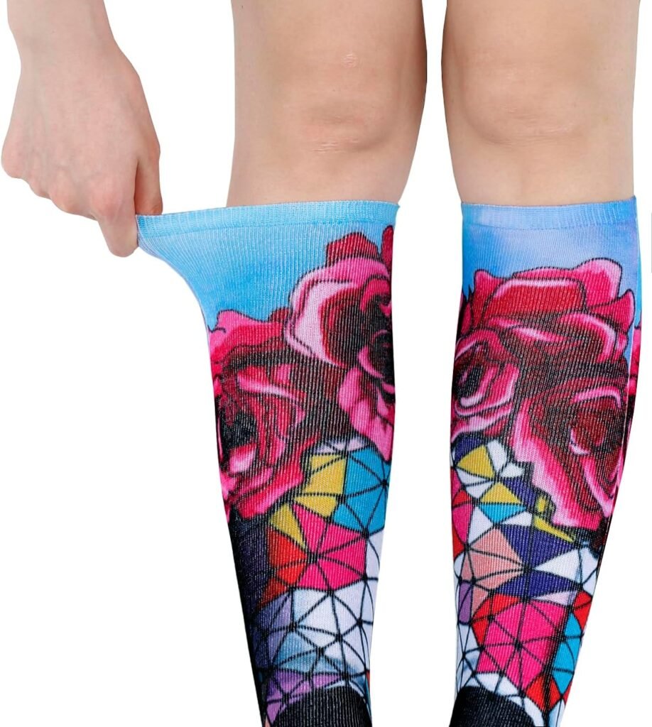 Benefeet Sox Women Girls Funny Novelty Knee High Socks Crazy Cute Over Calf Socks 3D Print Socks Halloween Christmas Cosplay