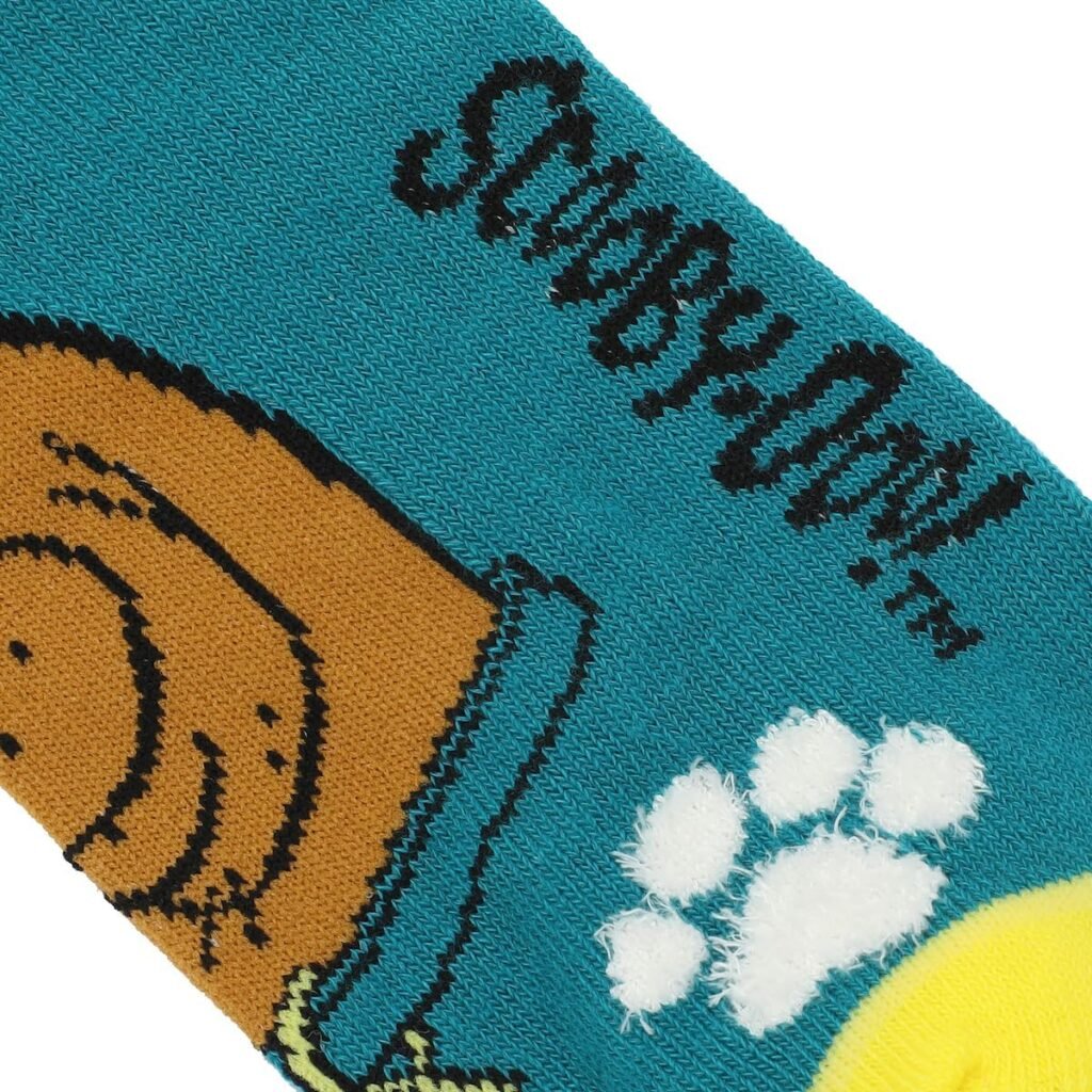 Bioworld Scooby Doo Knit Scooby Heads With Chenille Paws Womens Knee High Socks