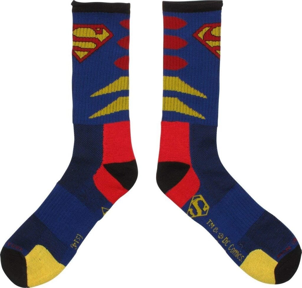 DC Comics Superman Logo Mens Blue Crew Socks