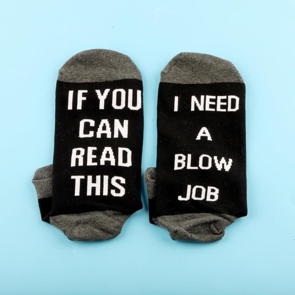 JXGZSO Adult Humor Gift You Can Read This I Need A Blow Job Funny Socks Gifts For Him Blow Jobs Socks Naughty Socks