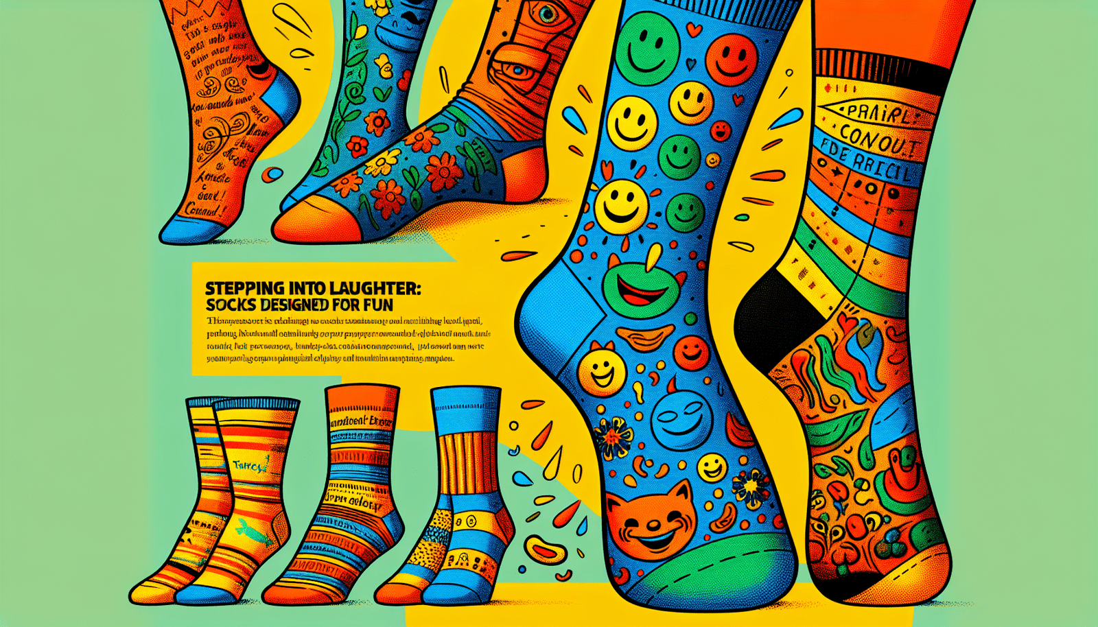 Stepping into Laughter: Socks with Humorous Themes and Patterns