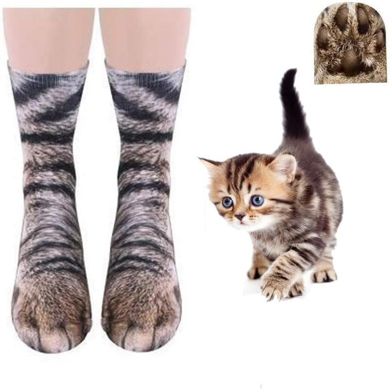 Animal Paw Socks-Novelty 3D Animal Socks Funny Christmas Gift Stocking Stuffers For Adult Women Men Teens