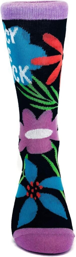 Crazy Dog T-Shirts Womens Fancy As F*ck Socks Funny Flower Sarcastic Novelty Footwear