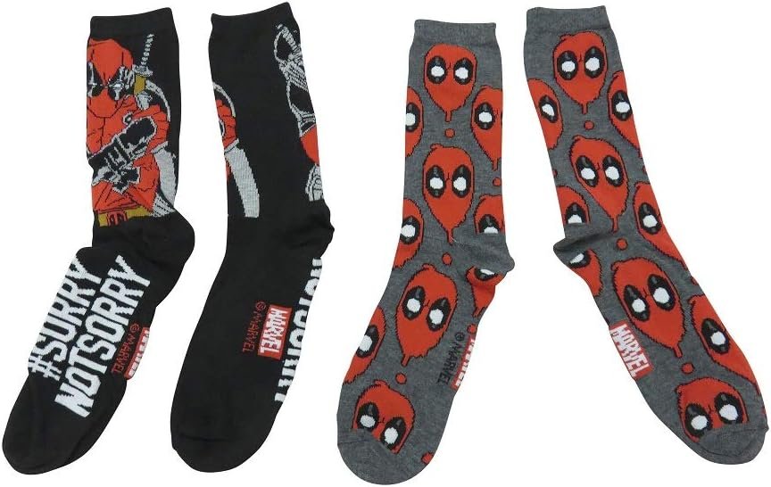 Hyp Deadpool Marvel Comics Mens Socks 2 Pack review