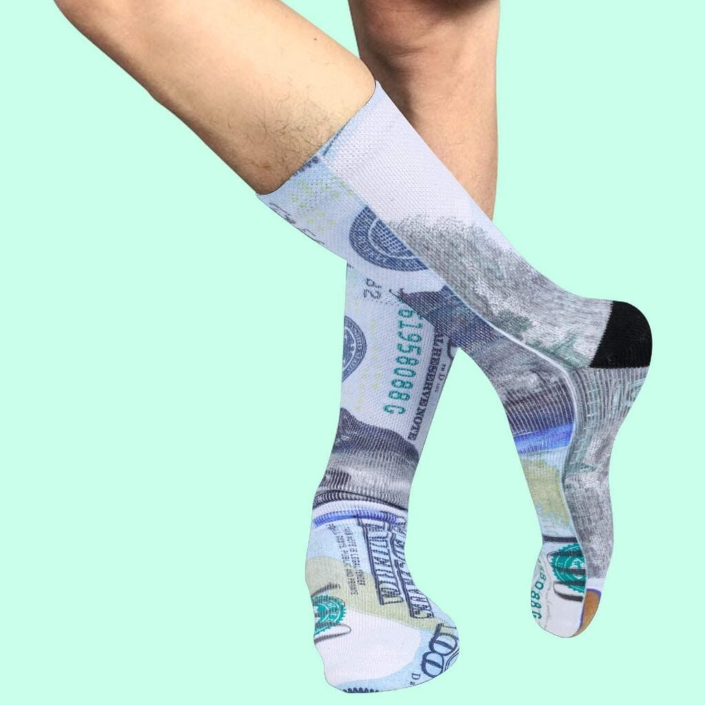 Mens Funny Crazy Socks Unisex Novelty Cool Funky 3D Printed Crew Socks Boys Patterned Basketball Tube Socks Christmas Gifts