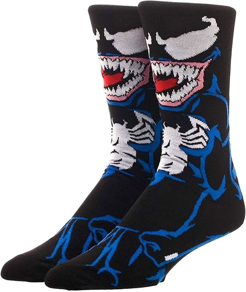 Super Hero Marvel Comics Venom Crew Socks