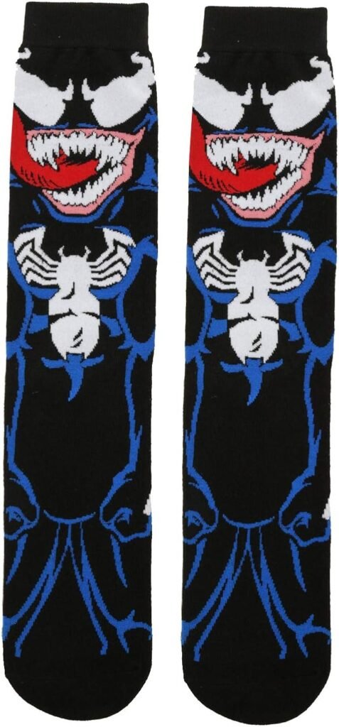 Super Hero Marvel Comics Venom Crew Socks