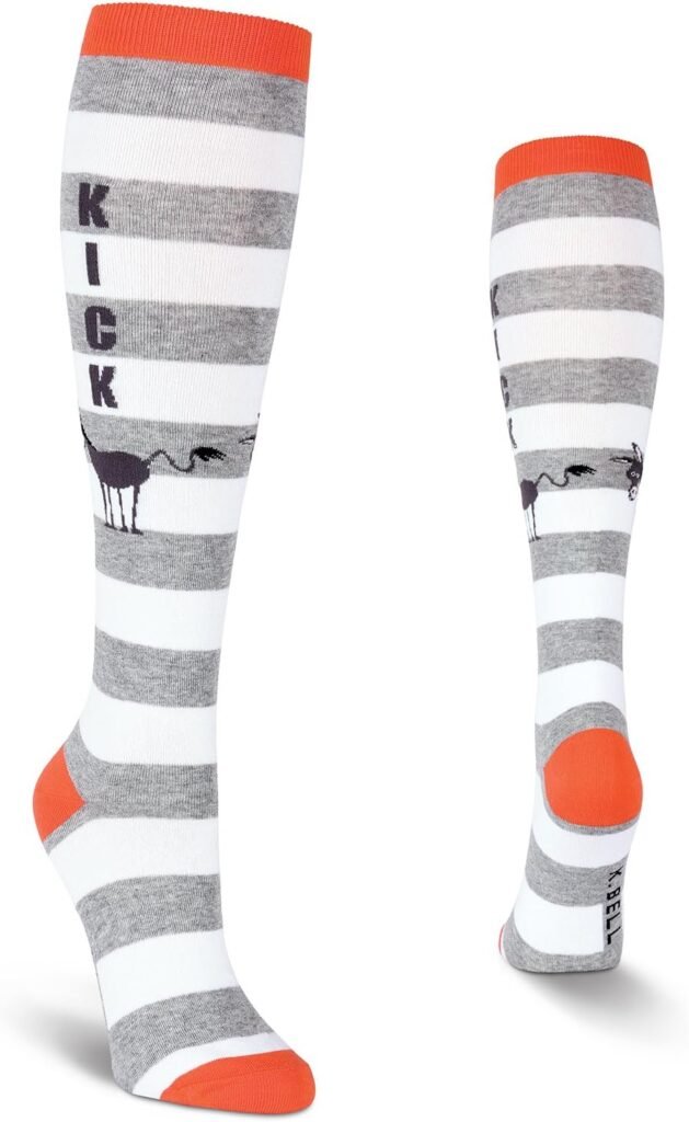 K. Bell Womens Fun Conversation Starter Knee High Socks-1 Pairs-Cool  Cute Pop Culture Gifts